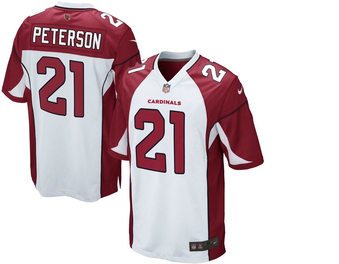 Men Arizona Cardinals #21 Patrick Peterson Nike White Game Football NFL Jersey